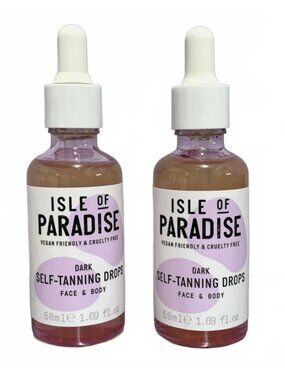 2 Pack of Isle of Paradise Tanning Drops - Dark